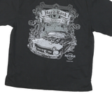 HARD ROCK CAFE Mens Black & Maroon Bowling Shirt M Vintage Logo Print
