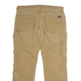 DICKIES Mens Regular Fit Beige Cotton Blend Trousers W38 L29 Workwear Casual