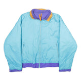 WOOLRICH Mens Blue & Purple Reversible Nylon Zip Jacket L Lightweight Casual
