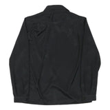 IM Womens Black Shirt Long Sleeve Collared Button Neck Size M Classic Work