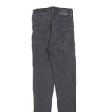 LEVI'S Womens Slim Black Skinny Denim Medium W24 L30 Jeans Zip Closure