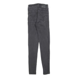LEVI'S Womens Slim Black Skinny Denim Medium W24 L30 Jeans Zip Closure