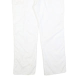 DICKIES Mens Cotton Blend White Relaxed Straight Trousers W40 L32 Workwear