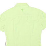 JACK WOLFSKIN Womens Green Outdoor Shirt UK 10 Polyester Blend Short Sleeve