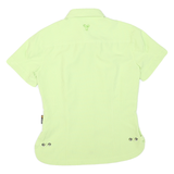 JACK WOLFSKIN Womens Green Outdoor Shirt UK 10 Polyester Blend Short Sleeve