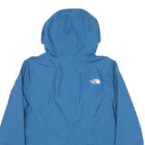 THE NORTH FACE Womens Blue Outdoor Jacket M Polyester Blend Plain Hooded Zip