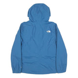 THE NORTH FACE Womens Blue Outdoor Jacket M Polyester Blend Plain Hooded Zip