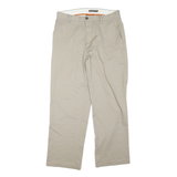 DOCKERS Mens Cotton Beige Regular Straight Trousers W33 L30 Classic Comfort