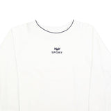 H20 SPORTSWEAR Womens White Crew Neck Sweatshirt L Casual Cotton Blend Top