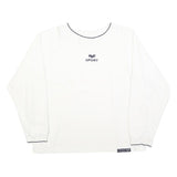 H20 SPORTSWEAR Womens White Crew Neck Sweatshirt L Casual Cotton Blend Top