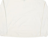 CALVIN KLEIN Womens White Quarter Zip XL Sweatshirt Cotton Blend Pullover
