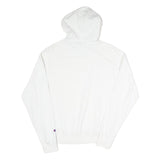 CHAMPION Mens White Cotton Blend Pullover Hoodie S Logo Sweatshirt