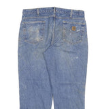 CARHARTT Mens Relaxed Fit Blue Denim Jeans W38 L30 Workwear Zip Closure