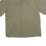 DICKIES Mens Green Cotton Blend Shirt XL Workwear Casual Button Pocket