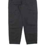 TEDDY'S Womens Cotton Blend Black Relaxed Tapered Trousers W26 L25