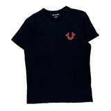 World Tour True Religion Graphic T-Shirt - Medium Black Cotton