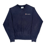 Reverse Weave Champion Sweatshirt - Small Navy Cotton