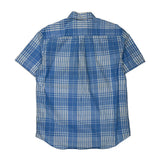 Tommy Hilfiger Checked Short Sleeve Shirt - Large Blue Cotton