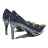 CALVIN KLEIN Womens Navy Blue Leather Pointed Toe Court Heels UK 5 Stylish