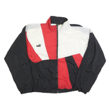 PUMA Mens Black & Red White Colourblock Zip Jacket L Polyester Sporty Casual