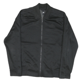 ADIDAS Mens Black Zip Jacket S Polyester Blend Plain Sports Casual Gym