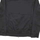 ADIDAS Mens Black Zip Jacket S Polyester Blend Plain Sports Casual Gym