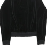 NIKE Womens Black Velvet Track Jacket M Athletic Fit Stand-Up Collar Plain Zip