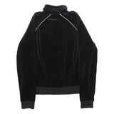 NIKE Womens Black Velvet Track Jacket M Athletic Fit Stand-Up Collar Plain Zip