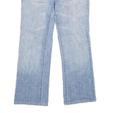 BLANC Womens Regular Light Blue Denim Straight Jeans W30 L28 Beaded Detail