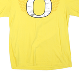 NIKE Mens Yellow Cotton Blend Graphic T-Shirt M Short Sleeve Crew Neck Sport