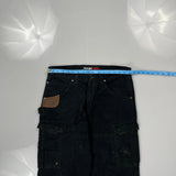 Wrangler Cargo Trousers - 32W 34L Black Cotton