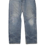 DICKIES Mens Blue Regular Fit Straight Leg Denim W34 L30 Workwear Jeans Zip