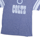 MAJESTIC Mens Blue Colts Graphic T-Shirt L Short Sleeve Crew Neck Sports