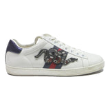 GUCCI Ace Womens Trainers White & Blue & Red Synthetic UK 7 Designer Luxury