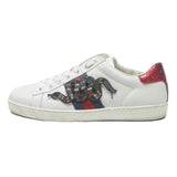 GUCCI Ace Womens Trainers White & Blue & Red Synthetic UK 7 Designer Luxury