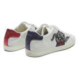 GUCCI Ace Womens Trainers White & Blue & Red Synthetic UK 7 Designer Luxury