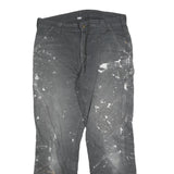 DICKIES Mens Cotton Blend Black Regular Straight Trousers W34 L32 Workwear