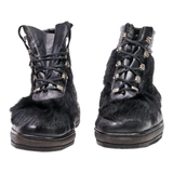 REX Lace-Up Boots Black Synthetic Mens UK 7