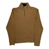 Tommy Hilfiger 1/4 Zip - Medium Brown Cotton
