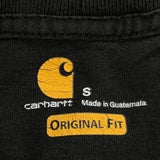 Carhartt Long Sleeve T-Shirt - Small Black Cotton
