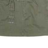 RSQ Womens Green Cotton Blend Mini Skirt Belted Casual Stretch M