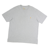 CARHARTT Mens Grey Plain T-Shirt XL Short Sleeve Crew Neck Classic Casual