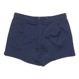 ADIDAS Womens Navy Casual Cotton Blend Shorts M W30 Logo Embroidery
