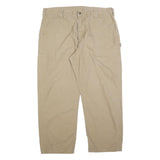 CARHARTT Mens Cotton Blend Beige Regular Fit Straight Leg Trousers W40 L30