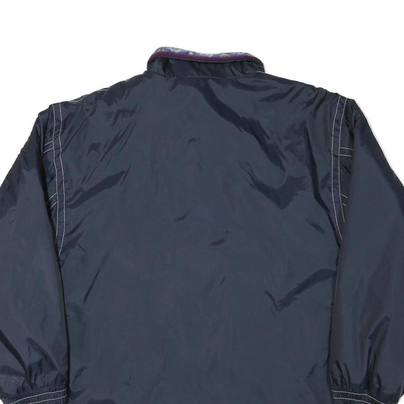 MERYLL Womens Navy Blue Reversible Zip Jacket M Polyester Blend Plain Casual