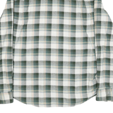 WRANGLER Mens Green & Cream Check Shirt M Casual Cotton Blend Long Sleeve Button