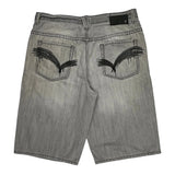 Unbranded Hip Hop Denim Shorts - 38W 12L Grey Cotton