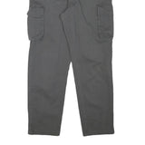Mens Regular Fit Grey Cotton Blend Cargo Trousers W33 L29 Zip Closure Casual