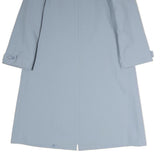 Womens Blue Button Jacket M Cotton Blend Plain Classic Stylish