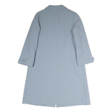 Womens Blue Button Jacket M Cotton Blend Plain Classic Stylish